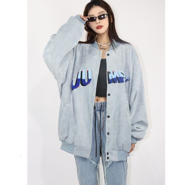 women's down & parkas vintage loose corduroy baseball uniform woman jacket high street harajuku letter embroidered stand collar ca, Black
women's down & parkas vintage loose corduroy baseball uniform woman jacket high street harajuku letter embroidered stand collar ca, Black