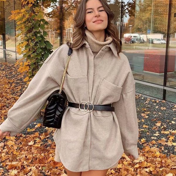 blsqr fashion women's shirt jacket lapel long sleeve spring wool coat high street style loose solid 210430, Black;brown
blsqr fashion women's shirt jacket lapel long sleeve spring wool coat high street style loose solid 210430, Black;brown