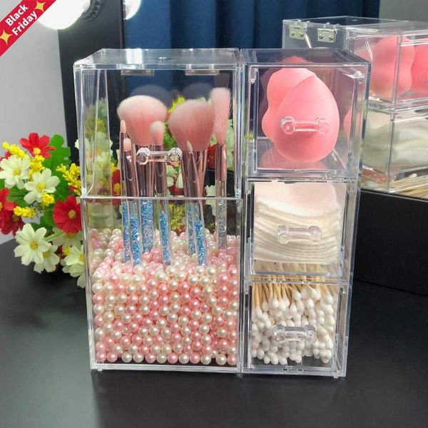 acrylic makeup brushes holder with drawers for cotton pads/swab/blender brush kit organizer cosmetics storage box boxes & bins
acrylic makeup brushes holder with drawers for cotton pads/swab/blender brush kit organizer cosmetics storage box boxes & bins