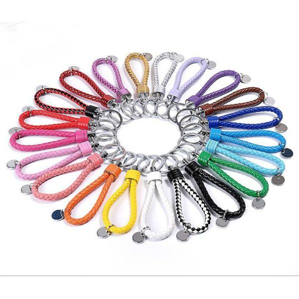 braided leather keychain 15 colors fashion key holder car auto keyring women bag accessories, Silver
braided leather keychain 15 colors fashion key holder car auto keyring women bag accessories, Silver