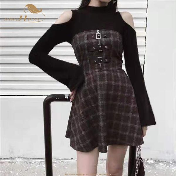 strapless punk goth gothic dress vd1687 girls plaid black short mini dresses vestidos for women party casual, Black;gray
strapless punk goth gothic dress vd1687 girls plaid black short mini dresses vestidos for women party casual, Black;gray