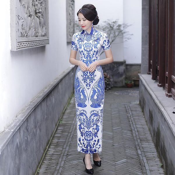 ethnic clothing 5xl female blue and white porcelain long cheongsam chinese style qipao skirt banquet etiquette dress stage show, Red
ethnic clothing 5xl female blue and white porcelain long cheongsam chinese style qipao skirt banquet etiquette dress stage show, Red