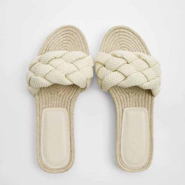 women's summer shoes white faux pearl braided belt decorated jute flat sandals outside fairy one-lined holiday peep toes slippers, Black
women's summer shoes white faux pearl braided belt decorated jute flat sandals outside fairy one-lined holiday peep toes slippers, Black