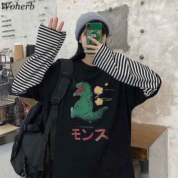 harajuku fake two piece t-shirt women hip hop streetwear long sleeve cartoon kawaii printed tees casual loose o-neck 210519, White
harajuku fake two piece t-shirt women hip hop streetwear long sleeve cartoon kawaii printed tees casual loose o-neck 210519, White