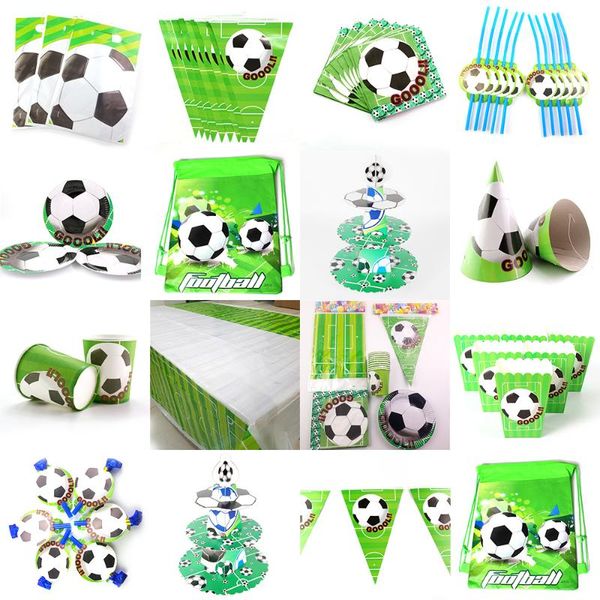 disposable dinnerware football soccer theme kids birthday party decoration set supplies cup plate banner hat straw loot bag tablecloth blowo
disposable dinnerware football soccer theme kids birthday party decoration set supplies cup plate banner hat straw loot bag tablecloth blowo
