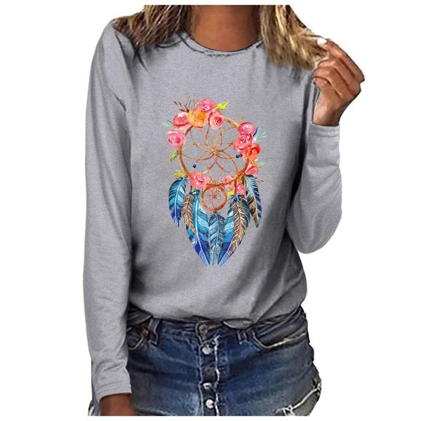 women's t-shirt casual print sweatshirts thermal crewneck long sleeve t-shirts loose plus size printed long-sleeved top, White
women's t-shirt casual print sweatshirts thermal crewneck long sleeve t-shirts loose plus size printed long-sleeved top, White