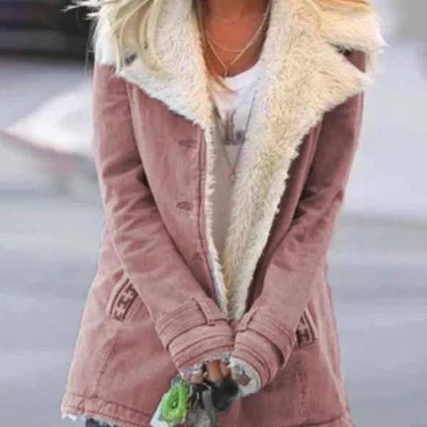 women's jackets women long coats vintage jacket fur lapel suede lambswool biker female winter coat warm pu ladies clothes, Black;brown
women's jackets women long coats vintage jacket fur lapel suede lambswool biker female winter coat warm pu ladies clothes, Black;brown