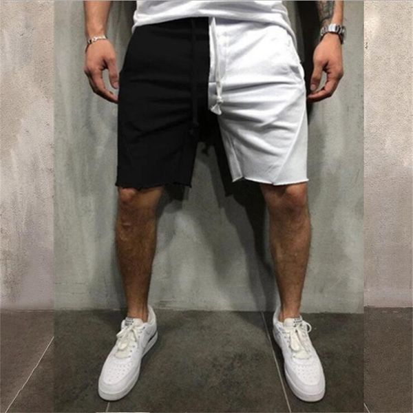 fitness pants men's solid running shorts casual sports training beggar style damage capris, White;black
fitness pants men's solid running shorts casual sports training beggar style damage capris, White;black