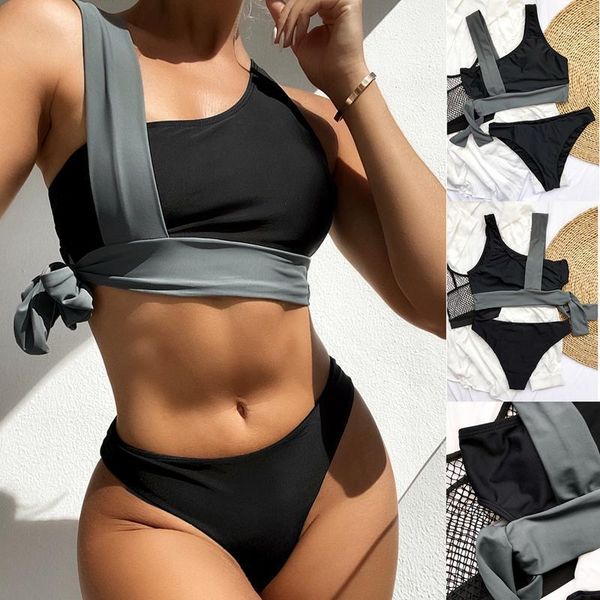 splicing bikini swimsuits women summer 2-piece swimwear female beach bikinis sets high leg swim bathing suit women's, White;black
splicing bikini swimsuits women summer 2-piece swimwear female beach bikinis sets high leg swim bathing suit women's, White;black