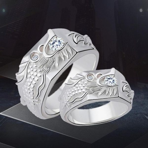 cluster rings s925 pure silver dragon ring for man domineering platinum-plated male diamond tide ins, Golden;silver
cluster rings s925 pure silver dragon ring for man domineering platinum-plated male diamond tide ins, Golden;silver