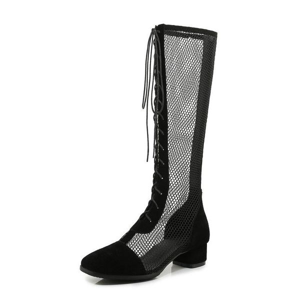 boots lace up summer spring est brand cow suede leather med heels shoes wedding party woman, Black
boots lace up summer spring est brand cow suede leather med heels shoes wedding party woman, Black
