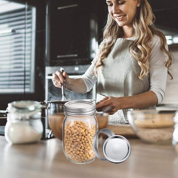 10pcs canning lids mason jar lids/bands regular mouth stainless steel for splits-type leakproof jw kitchen storage & organization
10pcs canning lids mason jar lids/bands regular mouth stainless steel for splits-type leakproof jw kitchen storage & organization