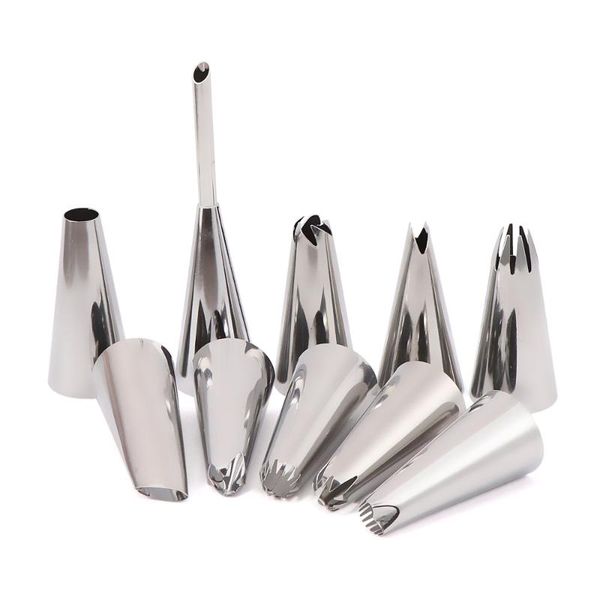 10pcs/set stainless steel long puff mounting nozzles cake decorating set baking supplies kit reusable kitchen piping tip & pastry tools
10pcs/set stainless steel long puff mounting nozzles cake decorating set baking supplies kit reusable kitchen piping tip & pastry tools