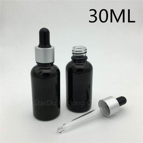 10pcs/lot 30ml black glass essential oil bottle with sub silver aluminum ring dropper, 30cc perfume storage bottles & jars
10pcs/lot 30ml black glass essential oil bottle with sub silver aluminum ring dropper, 30cc perfume storage bottles & jars