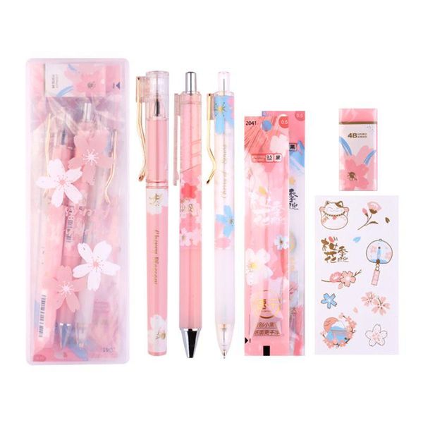 set cherry blossoms ice gel pen eraser sticker black ink 0.5mm signature pens office school supplies
set cherry blossoms ice gel pen eraser sticker black ink 0.5mm signature pens office school supplies