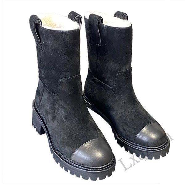 boots classic suede leather women snow lamb wool slip on round toe chunky combat shoes female mid heel zapatos mujer, Black
boots classic suede leather women snow lamb wool slip on round toe chunky combat shoes female mid heel zapatos mujer, Black