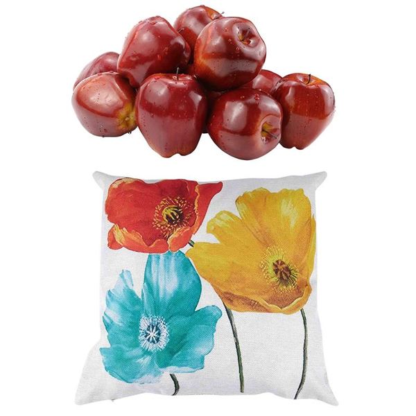 pillow case 1x flax enchanting beautiful tricolor 45 x 45cm & 12 pcs fake fruit apples artificial lifelike
pillow case 1x flax enchanting beautiful tricolor 45 x 45cm & 12 pcs fake fruit apples artificial lifelike