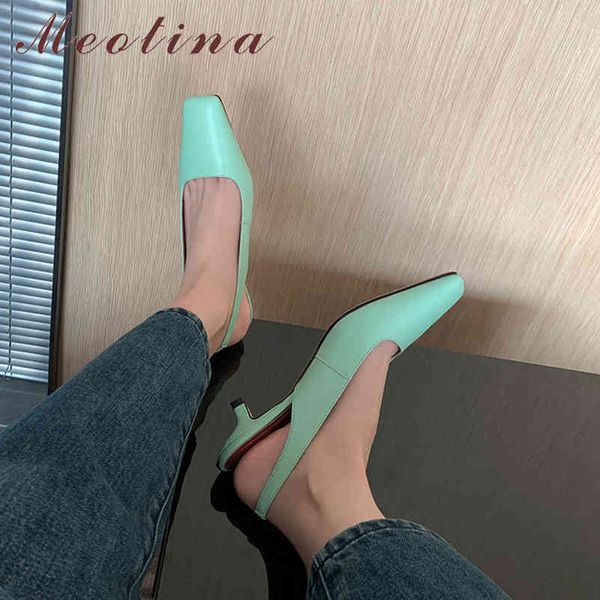 meotina slingback shoes genuine leather women pumps square toe mid heels ladies shoes spring summer white 40 210520, Black
meotina slingback shoes genuine leather women pumps square toe mid heels ladies shoes spring summer white 40 210520, Black