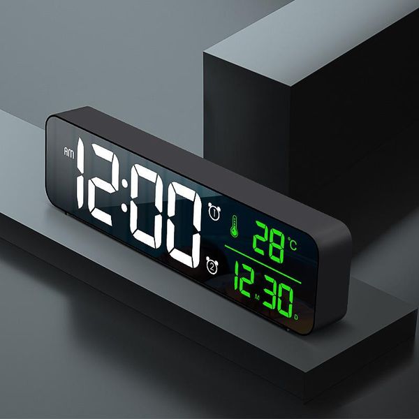 electronic modern digital led mirror alarm clock date humidity and temperature for bedroom deskhome desk & table clocks
electronic modern digital led mirror alarm clock date humidity and temperature for bedroom deskhome desk & table clocks