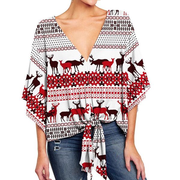 elk print woman t-shirts harajuku short sleeve casual chiffon lady tee v-neck pullover plus size stretchy loose clothing women's t-shir, White
elk print woman t-shirts harajuku short sleeve casual chiffon lady tee v-neck pullover plus size stretchy loose clothing women's t-shir, White
