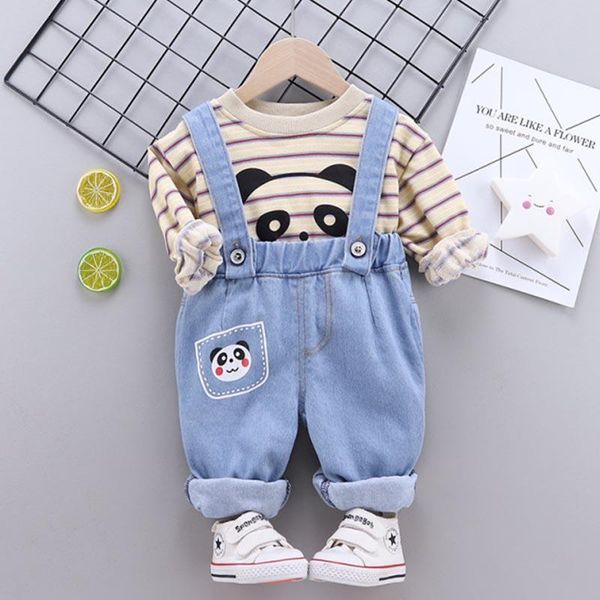 clothing sets baby children spring autumn active denim jumpsuit set toddler striped long sleeve + overalls casual suit for boy girl outf, White
clothing sets baby children spring autumn active denim jumpsuit set toddler striped long sleeve + overalls casual suit for boy girl outf, White