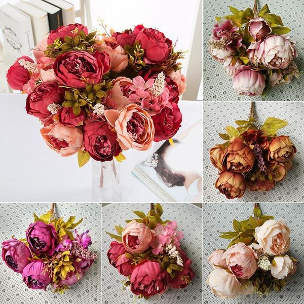 decorative flowers & wreaths artificial flower 1 bouquet 13 heads peony silk wedding party home decoration
decorative flowers & wreaths artificial flower 1 bouquet 13 heads peony silk wedding party home decoration