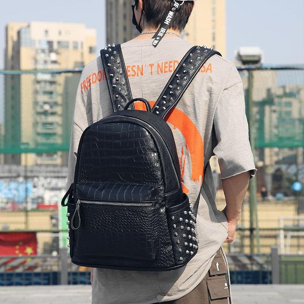 backpack crocodile pattern leather for men women fashion travel daypack 13" laprucksack student schoolbag trendy 2021
backpack crocodile pattern leather for men women fashion travel daypack 13" laprucksack student schoolbag trendy 2021