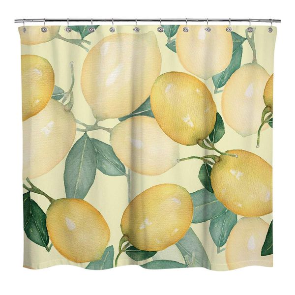 design watercolor refreshing lemon fabric shower curtain, yellow fruit and green leaves bathroom decoration curtains - yellow
design watercolor refreshing lemon fabric shower curtain, yellow fruit and green leaves bathroom decoration curtains - yellow