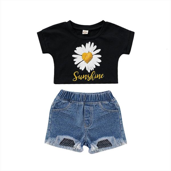 2pcs toddler baby summer girls clothes short sleeve sunflowers printed t shirt denim shorts outfits kids clothing for girl, White
2pcs toddler baby summer girls clothes short sleeve sunflowers printed t shirt denim shorts outfits kids clothing for girl, White