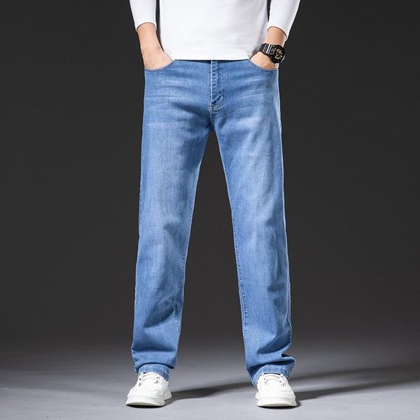 men's jeans 2021 sulee autumn zipper black men straight fashion casual stretch baggy denim pants male brand clothing, Blue
men's jeans 2021 sulee autumn zipper black men straight fashion casual stretch baggy denim pants male brand clothing, Blue