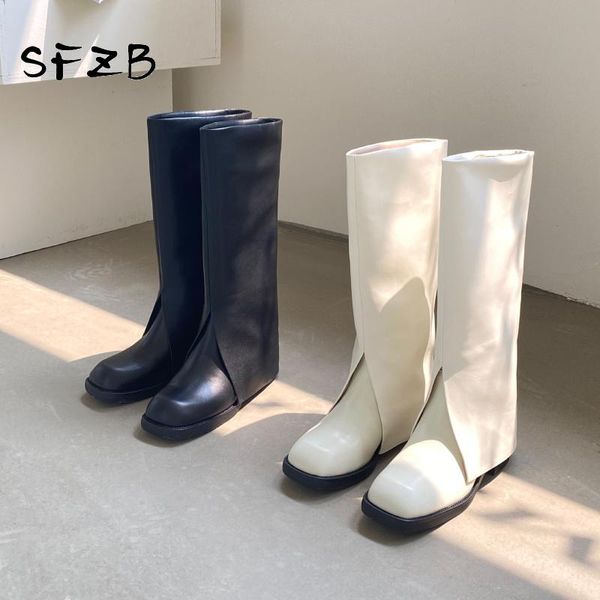 boots sfzb 2021 autumn winter outdoor casual women knee high concise genuine leather platforms thick heels side shoes woman, Black
boots sfzb 2021 autumn winter outdoor casual women knee high concise genuine leather platforms thick heels side shoes woman, Black