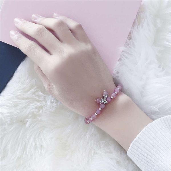 strands korean bracelet natural pink crystal marriage stone gourd peach blossom beads, Black
strands korean bracelet natural pink crystal marriage stone gourd peach blossom beads, Black