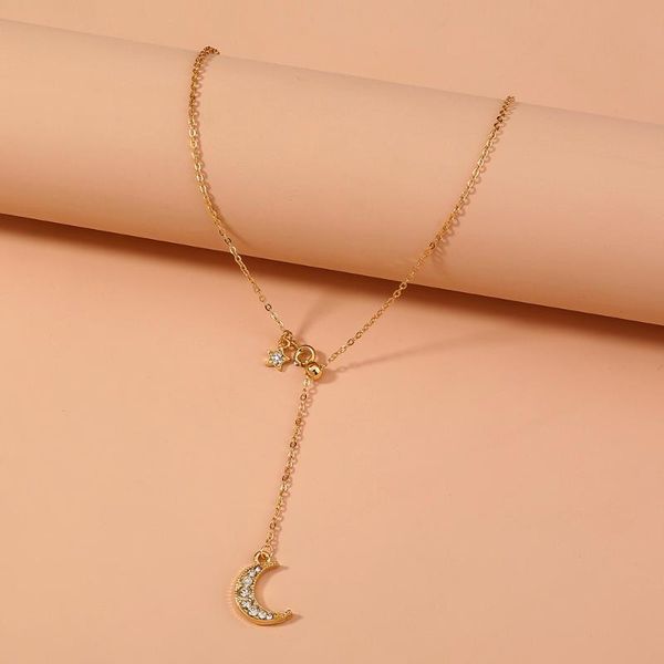 pendant necklaces creative design pull buckle necklace fashion temperament star crescent female, Silver
pendant necklaces creative design pull buckle necklace fashion temperament star crescent female, Silver