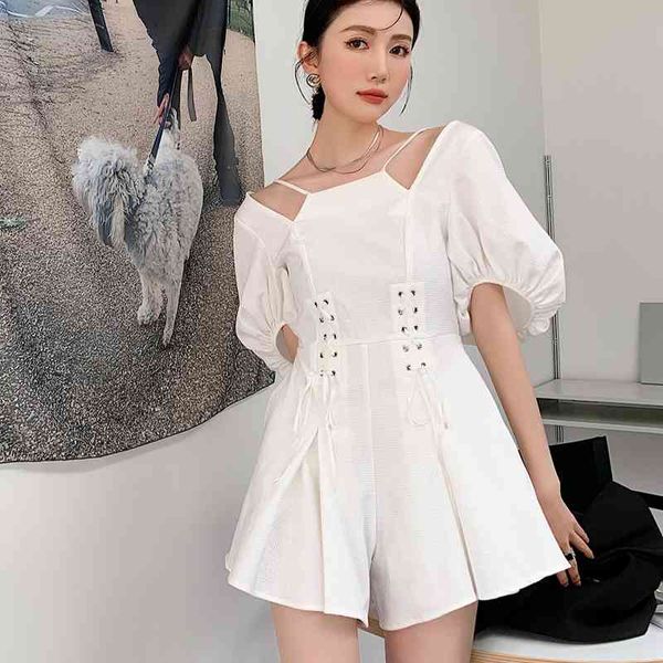 women's jumpsuits & rompers off shoulder short women summer playsuits lantern sleeve bandage wide leg clothing 1h7e, Black;white
women's jumpsuits & rompers off shoulder short women summer playsuits lantern sleeve bandage wide leg clothing 1h7e, Black;white