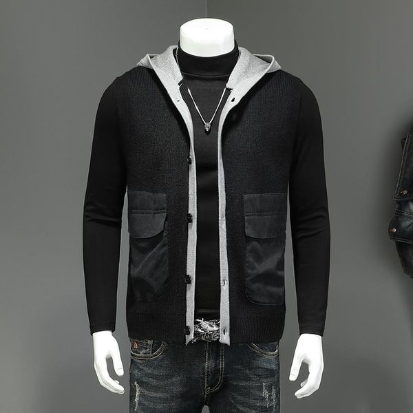 men's sweaters british style trend light ripe wind casual black cardigan sweater hooded big pocket knitted coat male -4xl, White;black
men's sweaters british style trend light ripe wind casual black cardigan sweater hooded big pocket knitted coat male -4xl, White;black