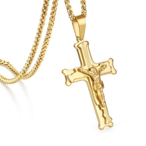 stainless steel jesus cross link chain necklaces men's crucifix pendant religious fashion jewelry collares gifts mn205, Silver
stainless steel jesus cross link chain necklaces men's crucifix pendant religious fashion jewelry collares gifts mn205, Silver