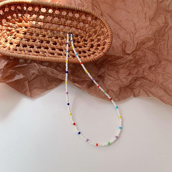 pendant necklaces bohemian style multilayer color rice beads baroque pearl necklace clavicle chain for women, Silver
pendant necklaces bohemian style multilayer color rice beads baroque pearl necklace clavicle chain for women, Silver