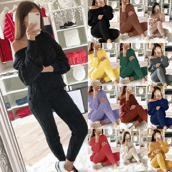 knitted sweaters 2 pieces women tracksuits sets fashion solid outfits autumn winter o neck suits streetwear joggers tracksuit, Gray
knitted sweaters 2 pieces women tracksuits sets fashion solid outfits autumn winter o neck suits streetwear joggers tracksuit, Gray