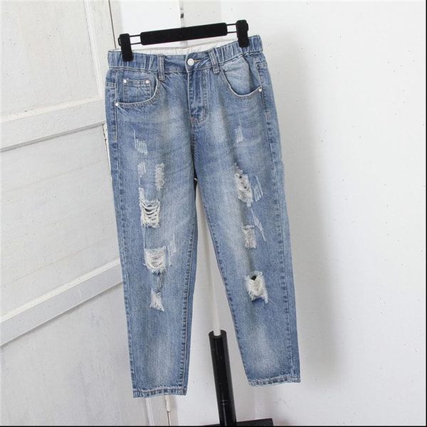 women jean plus size hole ripped jeans high waist blue washed vintage denim pants summer fashion loose casual
women jean plus size hole ripped jeans high waist blue washed vintage denim pants summer fashion loose casual