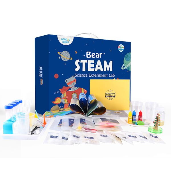 childrens science experiment set with pupils steam educational course set