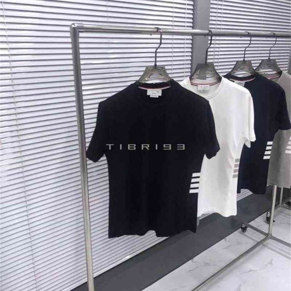 tb side four bar short sleeve t-shirt pure cotton ball ground round neck tee men's and women's 2020ss new product, White;black
tb side four bar short sleeve t-shirt pure cotton ball ground round neck tee men's and women's 2020ss new product, White;black