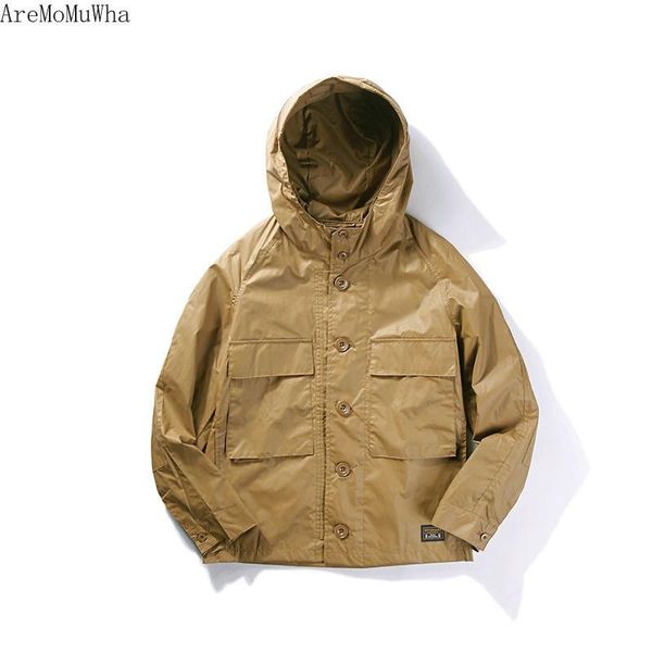 men's jackets aremomuwha original tooling large pocket coating machine waterproof short wrinkle hooded jacket hip hop army qx213, Black;brown
men's jackets aremomuwha original tooling large pocket coating machine waterproof short wrinkle hooded jacket hip hop army qx213, Black;brown