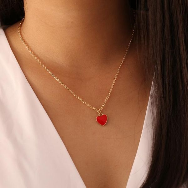 pendant necklaces fashion red pink blue heart-shaped necklace charming women's gold clavicle chain romantic valentine's jewelry gi, Silver
pendant necklaces fashion red pink blue heart-shaped necklace charming women's gold clavicle chain romantic valentine's jewelry gi, Silver