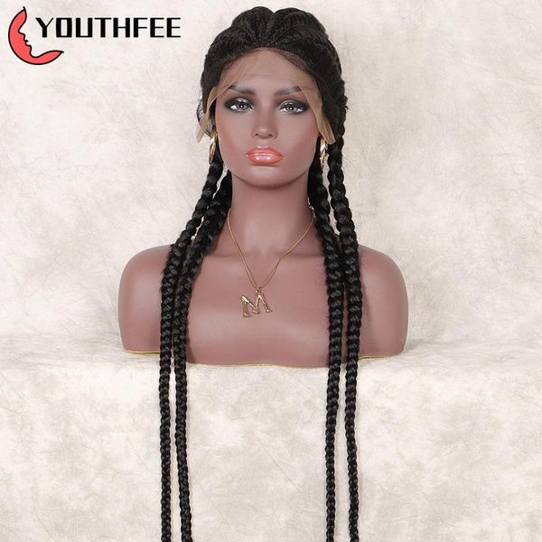synthetic wigs youthfee dutch braided lace front box braiding wig with baby hair knotted braid frontal for black women
synthetic wigs youthfee dutch braided lace front box braiding wig with baby hair knotted braid frontal for black women