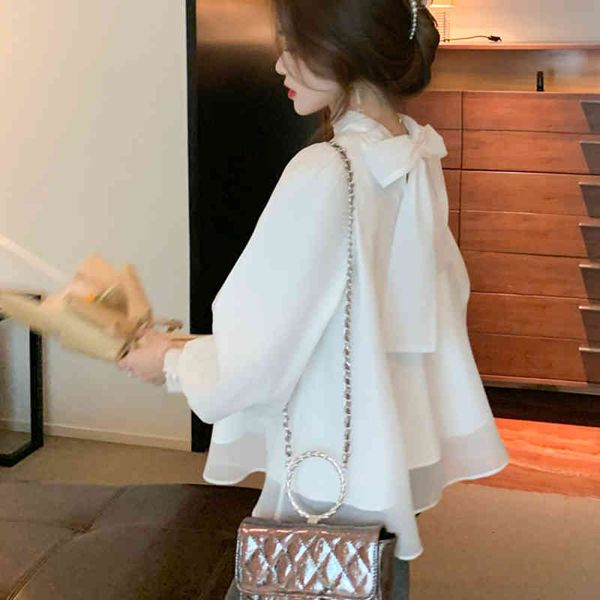 women's blouses & shirts female wide chiffon blouse, female shirt long sleeve with stylish spring flashlight/summer kwon, White
women's blouses & shirts female wide chiffon blouse, female shirt long sleeve with stylish spring flashlight/summer kwon, White