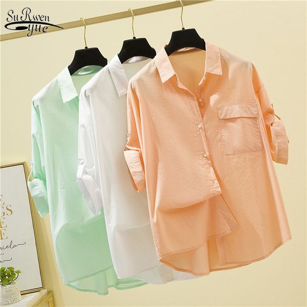 korean style women shirts blusas mujer de moda plus size 4xl summer sun protection clothing elegant thin 9978 210521, White
korean style women shirts blusas mujer de moda plus size 4xl summer sun protection clothing elegant thin 9978 210521, White