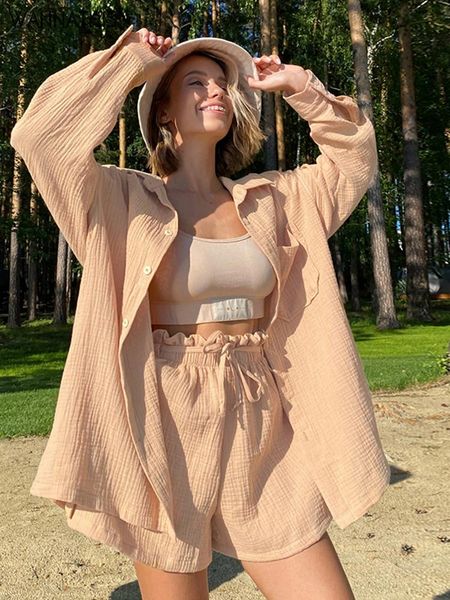 women's tracksuits wannathis lace up shorts female 2 piece clothing sets turn down collar loose long sleeve korean fashion button suits, Gray
women's tracksuits wannathis lace up shorts female 2 piece clothing sets turn down collar loose long sleeve korean fashion button suits, Gray