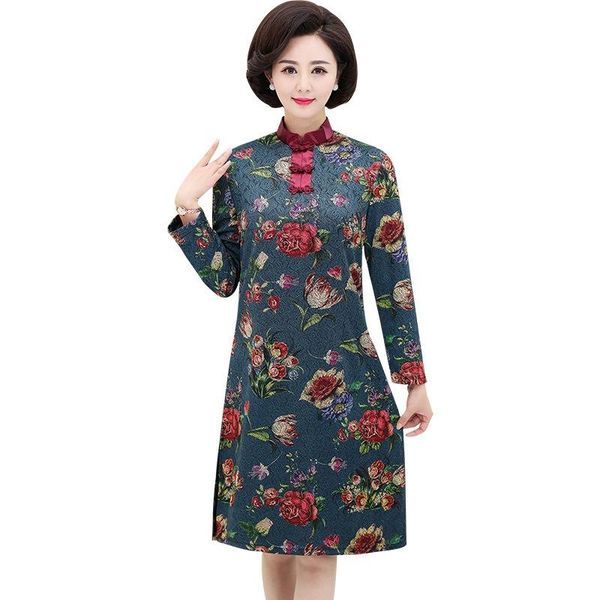 casual dresses 2021 floral qipao lady traditional chinese style cheongsam women long sleeve knee length vintage dress 5xl, Black;gray
casual dresses 2021 floral qipao lady traditional chinese style cheongsam women long sleeve knee length vintage dress 5xl, Black;gray