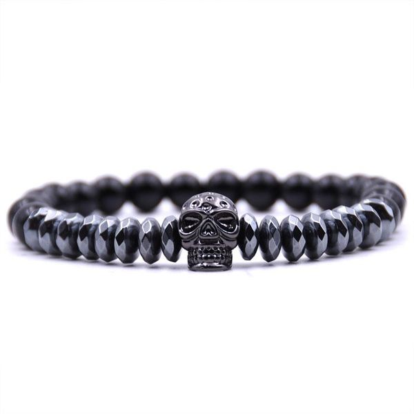 beaded, strands hyhoney micro pave zirconia cz skull charms bracelet natural stone matte 8mm beads bracelets men jewelry, Black
beaded, strands hyhoney micro pave zirconia cz skull charms bracelet natural stone matte 8mm beads bracelets men jewelry, Black