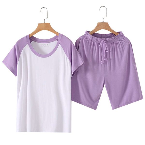pajamas 2 pieces of set new summer women's short mouw modal patchwork for women's nightwear pack homewear 5xl 6xl, Black;brown
pajamas 2 pieces of set new summer women's short mouw modal patchwork for women's nightwear pack homewear 5xl 6xl, Black;brown